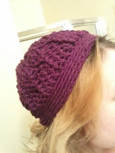 Purple Crochet Slouchy
