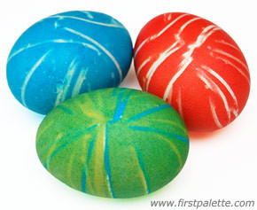 Rubber Band Easter Egg Coloring
