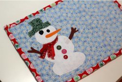 Sewn Snowman Mug Rug