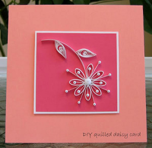 DIY Quilled Daisy Card