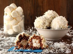 Big Rice Crispy Treat Copycat Hostess Snowballs