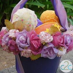 Colorful Clay Pot Easter Basket
