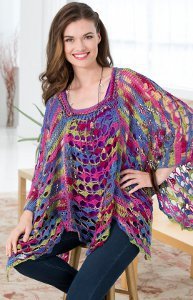 Mosaic Sunset Poncho Mosaic Sunset Poncho