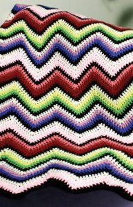 Rainbow Ripple Afghan