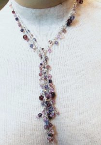 Dressy Amethyst Crystal Lariat