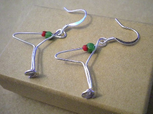 Martini Glass Wire Earrings