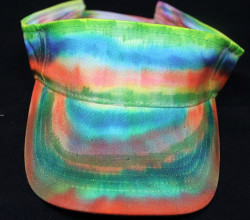 Colorful Sharpie-Dyed Visor
