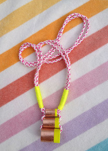 Strung Colorful Copper Necklace