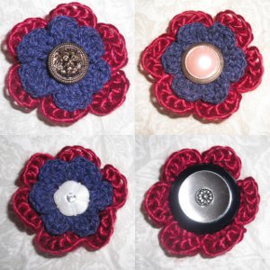 Vintage Flower Button