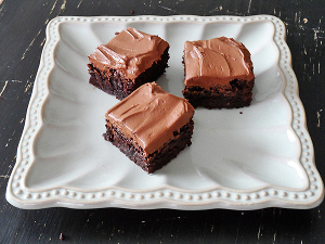 Fudge Frosted Espresso Brownies
