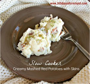Slow Cooker Creamy Mashed Red Potatoes with Skins