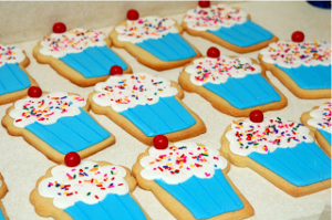 Happy Birthday Cupcake Cookies