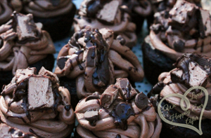 Peppermint Triple Chocolate Cupcakes