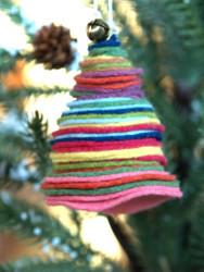 Stacks of Felt Christmas Tree Ornament