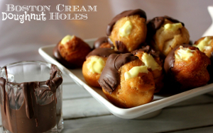 Shortcut Boston Cream Doughnut Holes