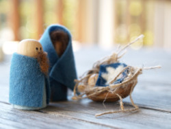 Tiny Handmade Mary and Joseph