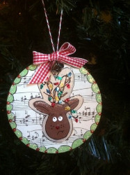 Cookie Stencil Reindeer Ornaments