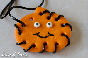 Halloween Lace Up Pumpkin Cookies