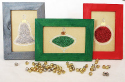 Christmas Framed Fabric Art