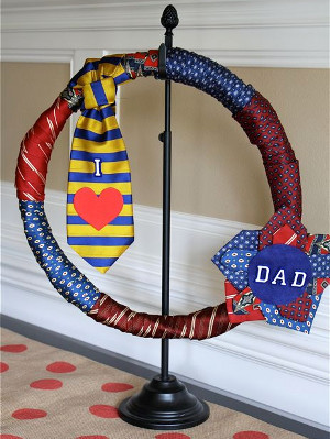 Father's Day Tie Wreath