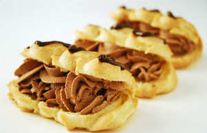 Eclairs Filled With Chocolate Cream