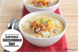 Slow Cooker Cheeseburger Soup