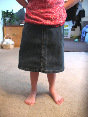 little girl jean skirts