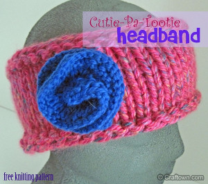 cutie pie baby knit headband