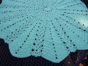 Teal Round Ripple Blanket Teal Round Ripple Blanket