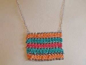 Chain and Crochet Statement Necklace