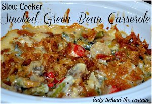 Slow Cooker Smoked Green Bean Casserole