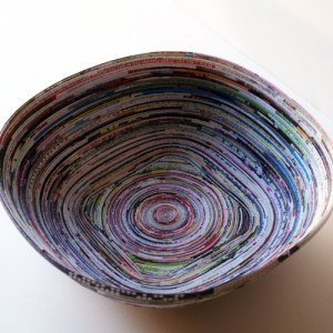 Recycled Magazine Bowl