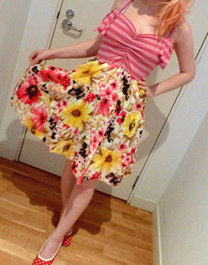 Upcycled Pink Floral Dress