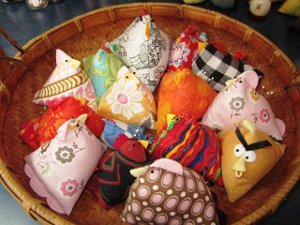 Chickadee Pincushions