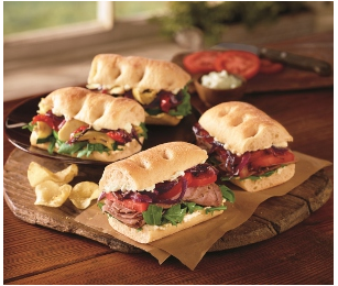 Corner Bakery Roast Beef and Goat Cheese on Potato Thyme Bread Corner Bakery Roast Beef and Goat Cheese on Potato Thyme Bread