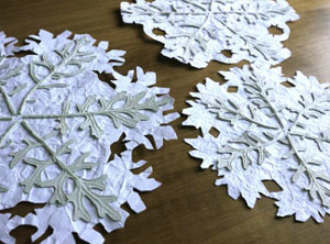 Dried Leaves Snowflakes