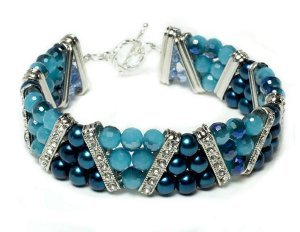 Shades of Blue Beaded Bracelet Shades of Blue Beaded Bracelet