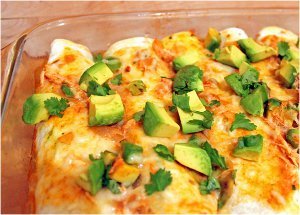 Avocado Chicken Enchiladas