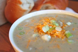 Cheddar Potato And Asparagus Soup