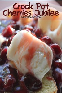 Easy Slow Cooker Cherries Jubilee