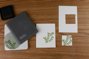 Letterpressed Leaves Card