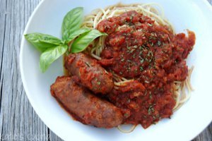 Homemade Tomato Sauce and Sausage