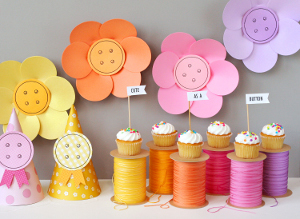 Cute as a Button Party Decor Cute as a Button Party Decor
