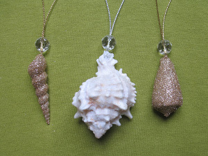 Glitter Sea Shell Ornaments Glitter Sea Shell DIY Christmas Ornament