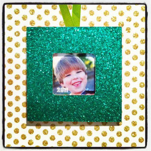 Sparkling Mod Podge Frame Ornament