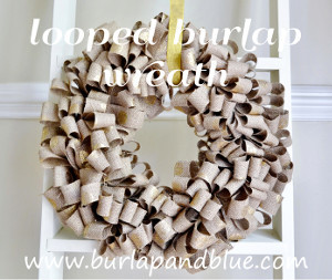 Gold Dotted Burlap Wreath