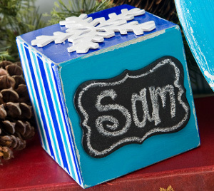 Turquosie Christmas Placeholder Cube