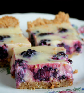Lime Bars With Blackberry