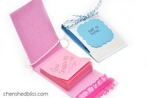 Matchbook Post It Note Holder