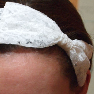 Lace Headband with a Bow